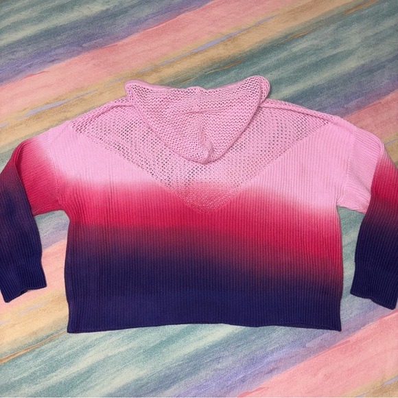 Spiritual Gangster Amar Meshed Up Ombré Cherry Dip Dye Hoodie size S oversized - Picture 6 of 10